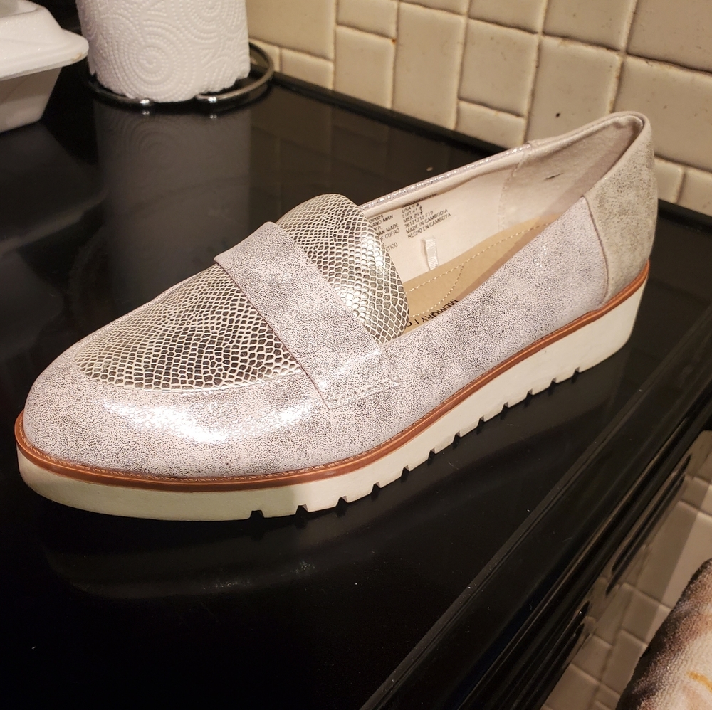 Silver loafers